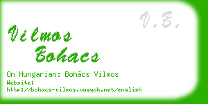 vilmos bohacs business card