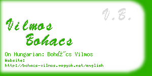 vilmos bohacs business card